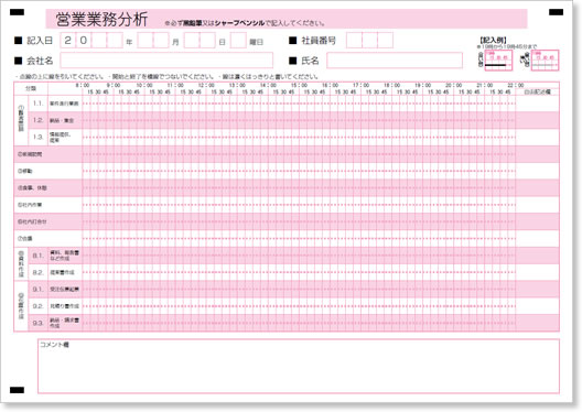 専用のマークシート例